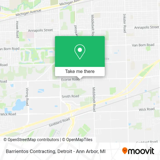 Barrientos Contracting map