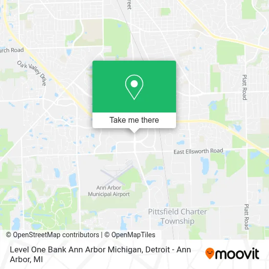 Level One Bank Ann Arbor Michigan map