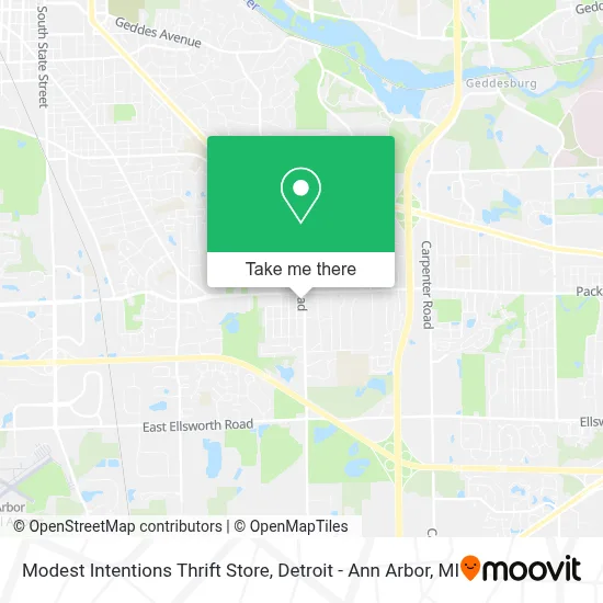 Modest Intentions Thrift Store map