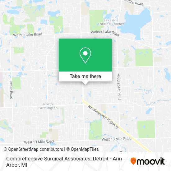 Comprehensive Surgical Associates map
