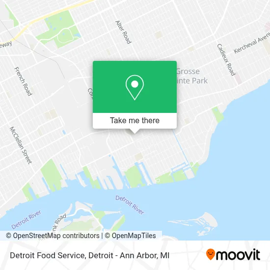 Detroit Food Service map