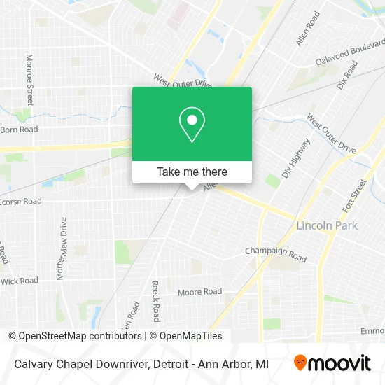 Calvary Chapel Downriver map