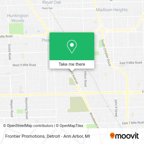Frontier Promotions map