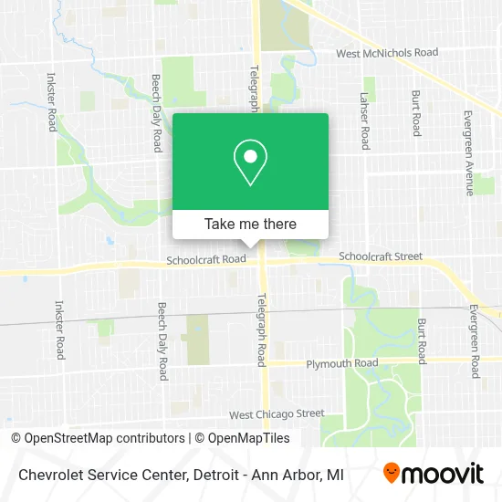 Chevrolet Service Center map