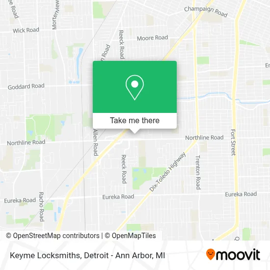 Keyme Locksmiths map