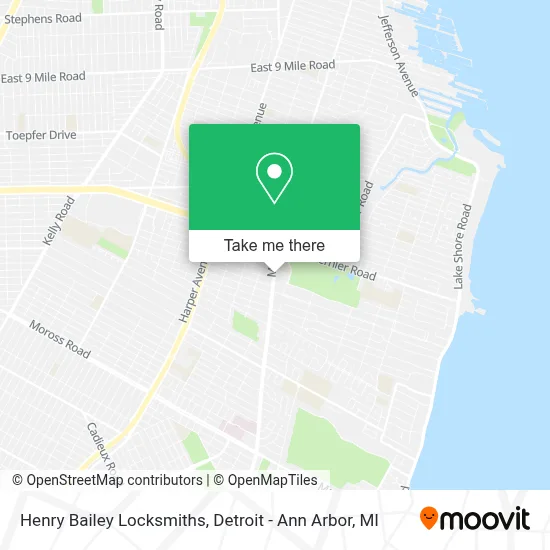 Henry Bailey Locksmiths map