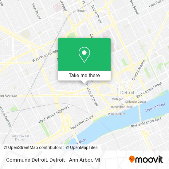 Commune Detroit map