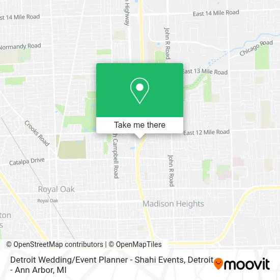 Detroit Wedding / Event Planner - Shahi Events map