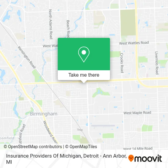 Insurance Providers Of Michigan map