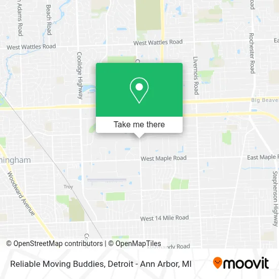 Reliable Moving Buddies map