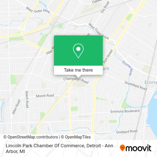 Lincoln Park Chamber Of Commerce map
