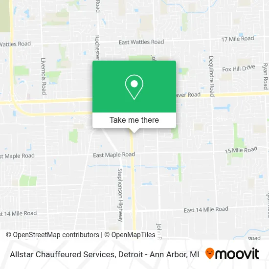 Allstar Chauffeured Services map
