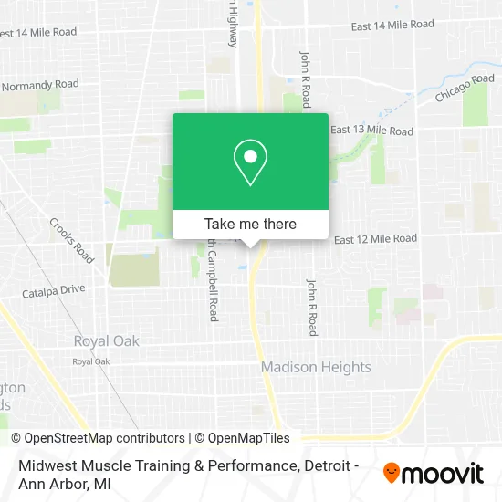 Midwest Muscle Training & Performance map
