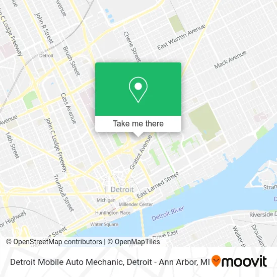 Detroit Mobile Auto Mechanic map