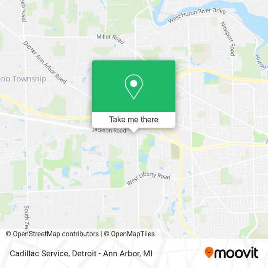 Cadillac Service map