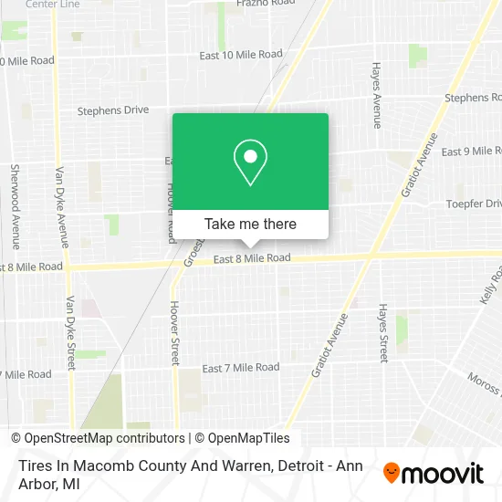 Tires In Macomb County And Warren map