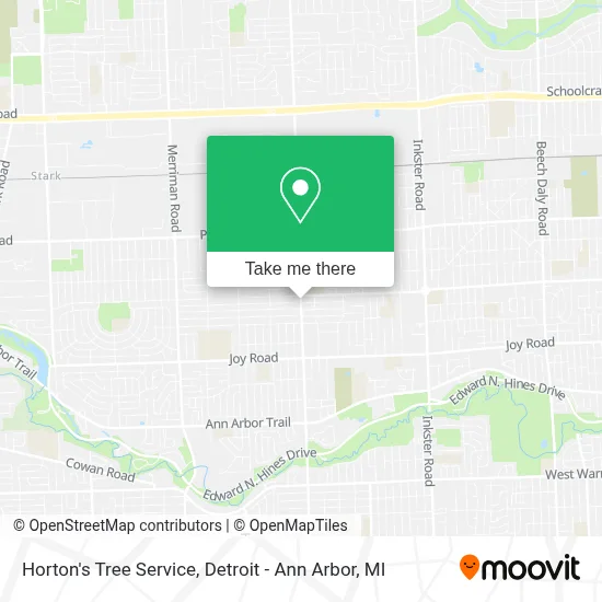 Horton's Tree Service map