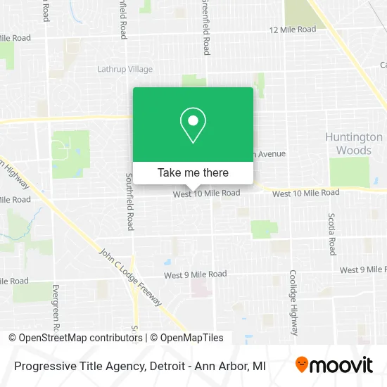 Progressive Title Agency map