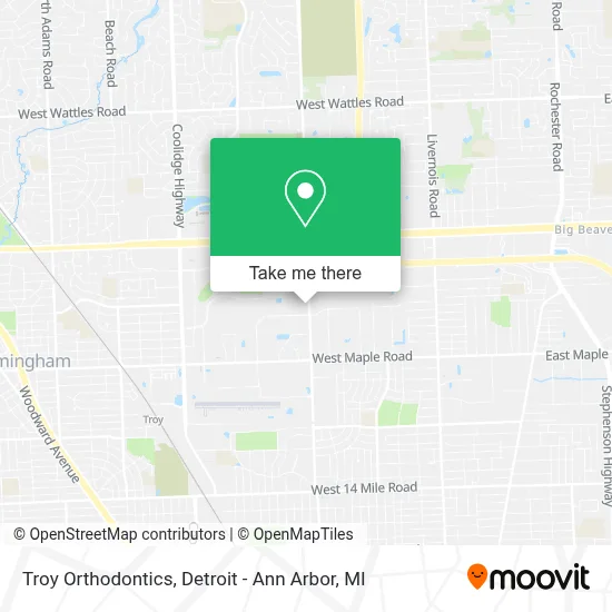 Troy Orthodontics map