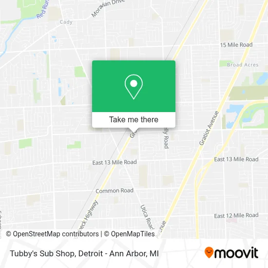 Tubby's Sub Shop map
