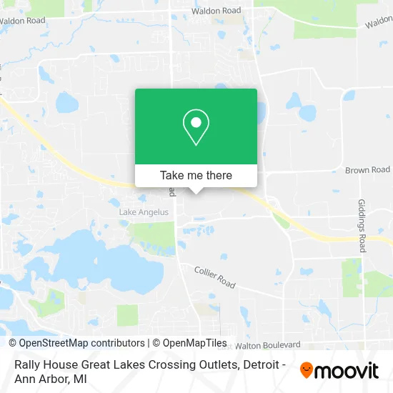 Rally House Great Lakes Crossing Outlets map