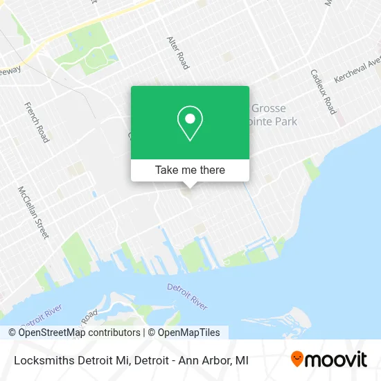 Locksmiths Detroit Mi map