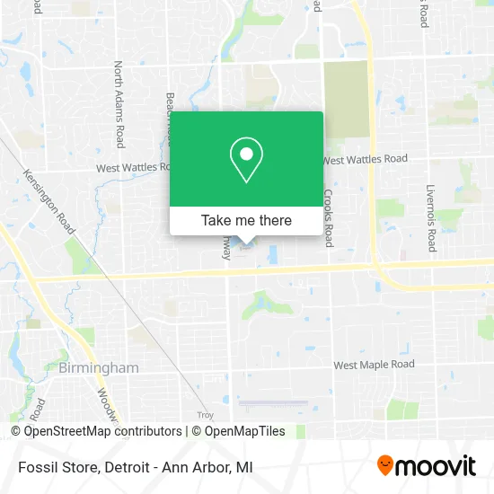 Fossil Store map