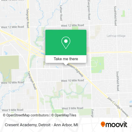 Cresent Academy map