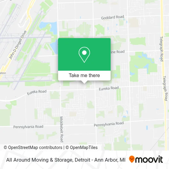 All Around Moving & Storage map