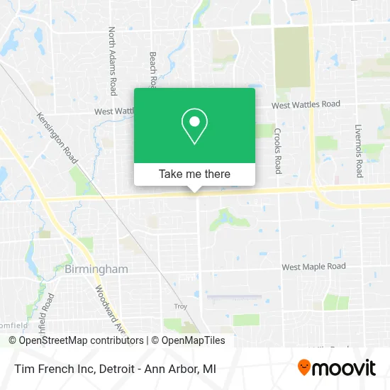 Tim French Inc map