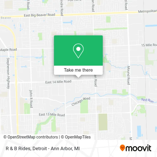 R & B Rides map