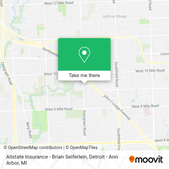 Allstate Insurance - Brian Seiferlein map