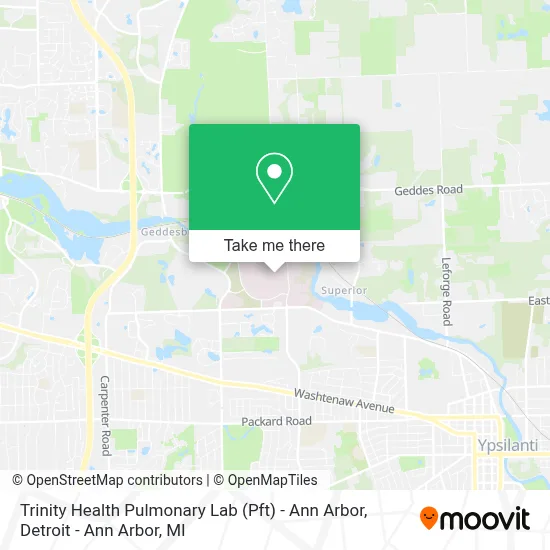 Trinity Health Pulmonary Lab (Pft) - Ann Arbor map