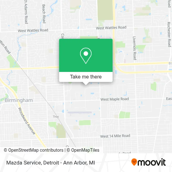 Mazda Service map
