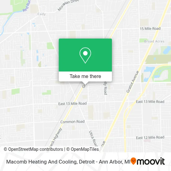 Macomb Heating And Cooling map