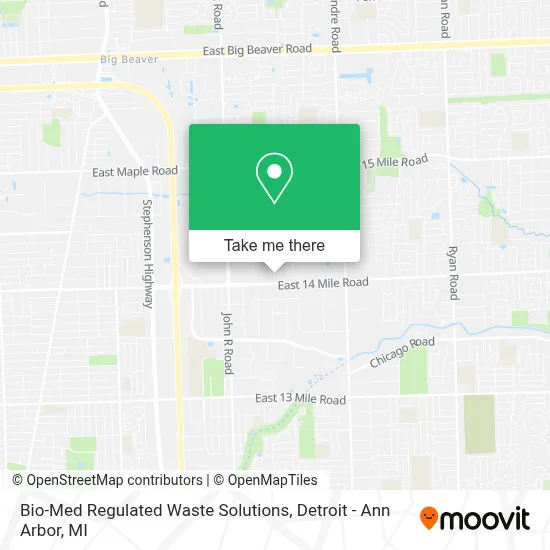 Bio-Med Regulated Waste Solutions map