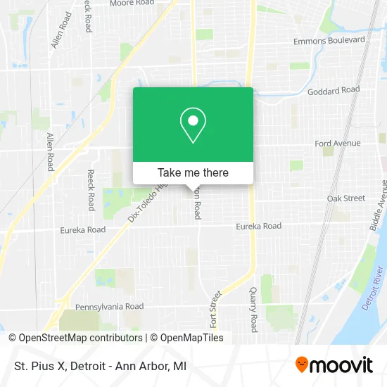 St. Pius X map