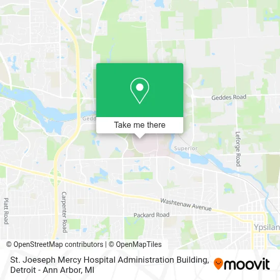 St. Joeseph Mercy Hospital Administration Building map