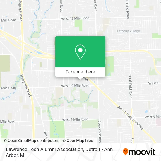 Lawrence Tech Alumni Association map