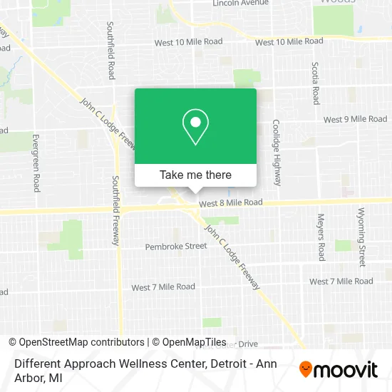 Different Approach Wellness Center map