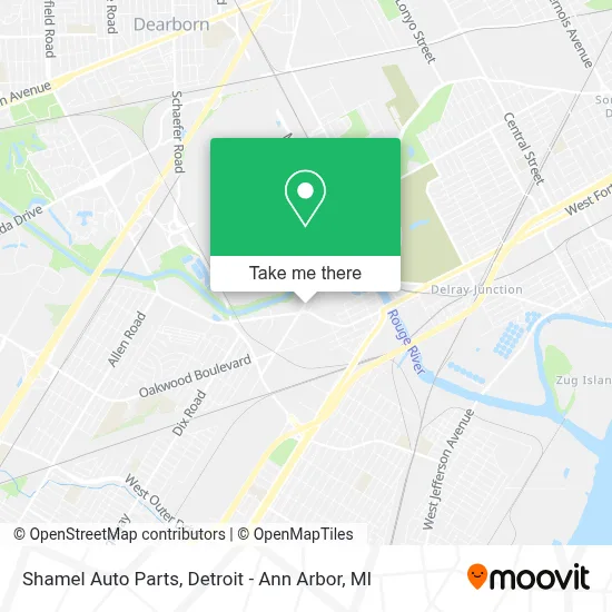 Shamel Auto Parts map