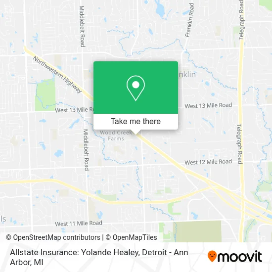 Allstate Insurance: Yolande Healey map