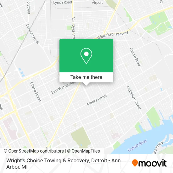 Wright's Choice Towing & Recovery map