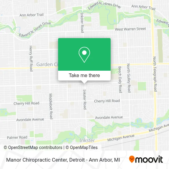Manor Chiropractic Center map