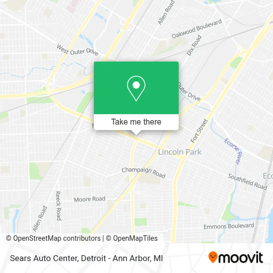 Sears Auto Center map