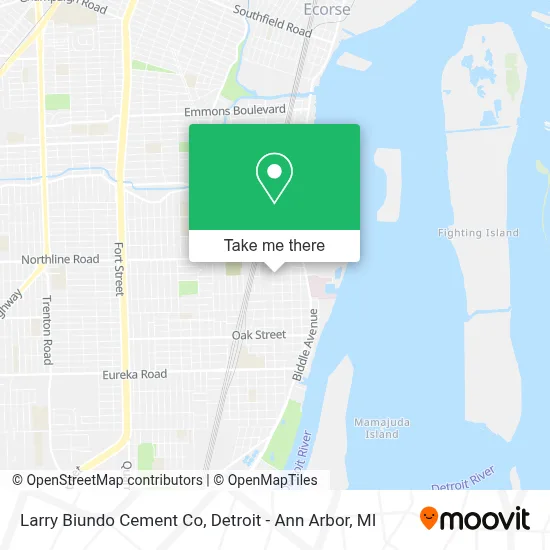 Larry Biundo Cement Co map