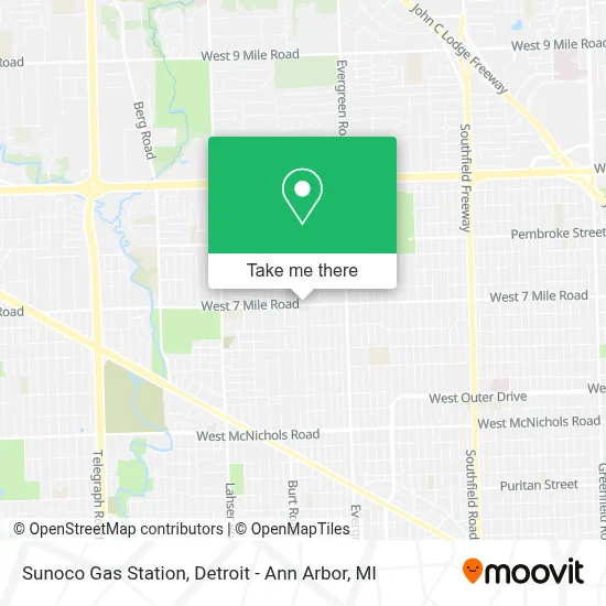 Sunoco Gas Station map