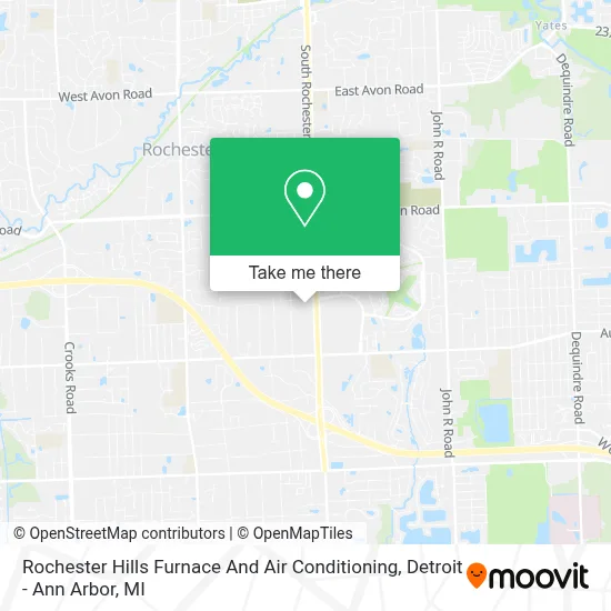 Rochester Hills Furnace And Air Conditioning map