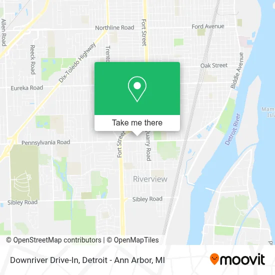 Downriver Drive-In map