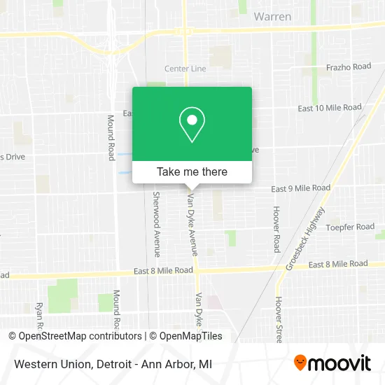 Western Union map